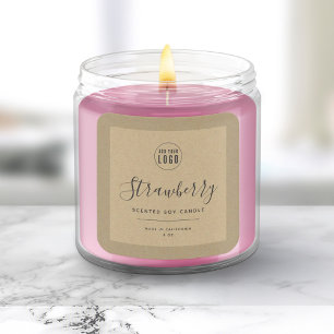 Etiket voor het Logo Border Kraft-product toevoege