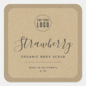 Etiket voor het Logo Border Kraft-product toevoege (Voorkant)