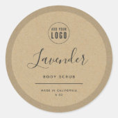 Etiket voor het Logo Border Kraft-product toevoege (Voorkant)