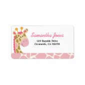 ETIKET VOOR HET MEELETIKET VAN DE GIRAFFE VAN HET  (Voorkant)