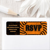 Etiket voor het onderdrukte Halloween RSVP-adres (Insitu)