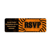 Etiket voor het onderdrukte Halloween RSVP-adres (Voorkant)