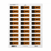 Etiket voor het onderdrukte Halloween RSVP-adres (Full Sheet)