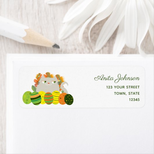 Etiket voor het postadres van de aster (Insitu)