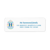 Etiket voor het postadres van de aster (Voorkant)