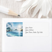 etiket voor het retouradres aan de kust (Insitu)