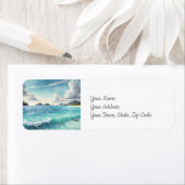 etiket voor het retouradres aan de kust (Insitu)