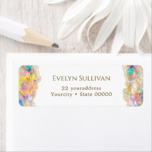 Etiket voor het retouradres van het ontwerp