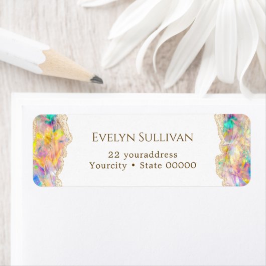 Etiket voor het retouradres van het ontwerp (Insitu)