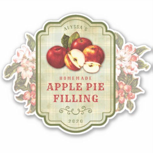  etiket voor het vullen van Apple Pie Sticker (Voorkant)