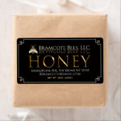 Etiket voor honing Goud op zwart (Insitu)