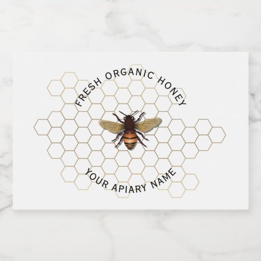 Etiket voor honingbijen (Enkel label)