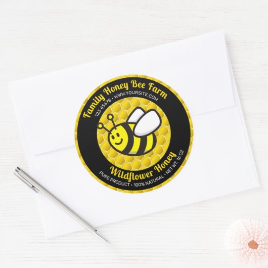 Etiket voor honingbijen Cartoon (Envelop)