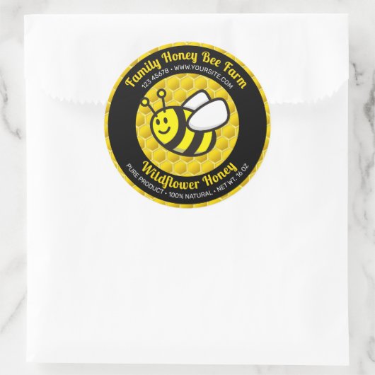 Etiket voor honingbijen Cartoon (Tas)