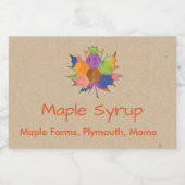 Etiket voor inblikken op ahornstroop (Enkel label)