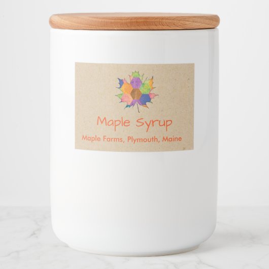 Etiket voor inblikken op ahornstroop (Voorkant)