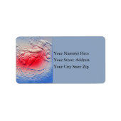 Etiket voor ingegraveerde kerstman in Sleigh  adre (Voorkant)