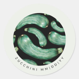 Etiket voor inmaken | Datum | Patroon van courgett