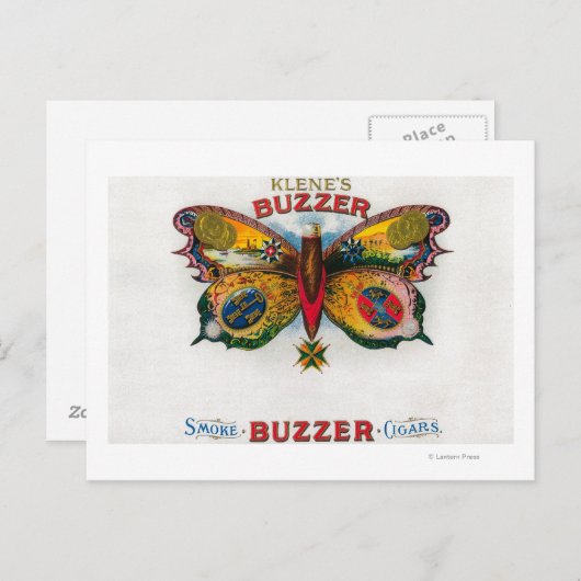 Etiket voor kaartendoos Buzzer Briefkaart (Voorkant / Achterkant)