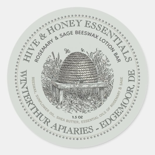 Etiket voor keiharde en honingproducten (Voorkant)