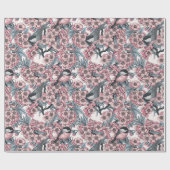 Etiket voor kersen cadeaupapier (Vlak)