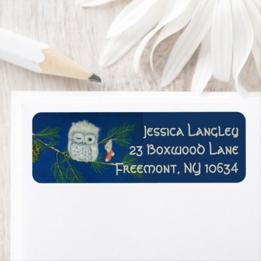 Etiket voor kerstcadeauadres (Insitu)