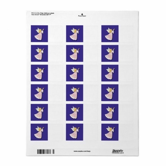 Etiket voor kerstengel (Full Sheet)