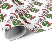 Etiket voor kerstinpakken van koe cadeaupapier (Rol Hoek)