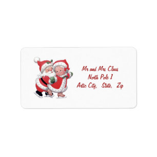 etiket voor kerstman en man
