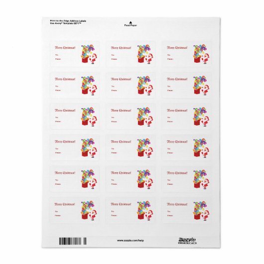 Etiket voor kerstmis en cadeaudoos (Full Sheet)