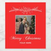 Etiket voor kerstwijn (Enkel label)