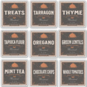 Etiket voor keukengebruik Reeks 3 donkerpapier Sticker (Voorkant)