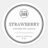 Etiket voor klassieke zwarte Logo toevoegen (Voorkant)