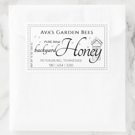 Etiket voor kleine bijen (Tas)