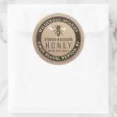 Etiket voor Kraft en Teak Honey Jar Bee (Tas)