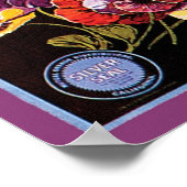 Etiket voor  kratten voor Upland Pansy Poster (Hoek)