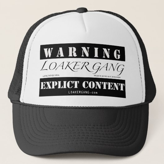 Etiket voor laagglas trucker pet (Voorkant)