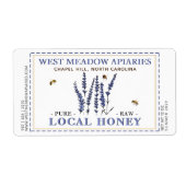 Etiket voor lavendel en bijen gebroken rand (Voorkant)