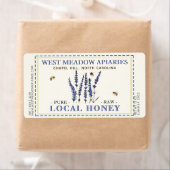 Etiket voor lavendel en bijen gebroken rand (Insitu)