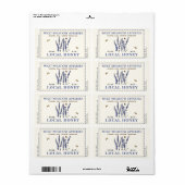 Etiket voor lavendel en bijen gebroken rand (Full Sheet)