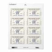 Etiket voor lavendel en bijen gebroken rand (Full Sheet)