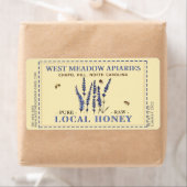 Etiket voor lavendel en bijen gebroken rand (Insitu)