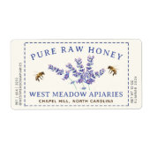 Etiket voor lavendel en bijen gebroken rand (Voorkant)