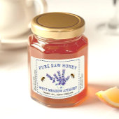 Etiket voor lavendel en bijen gebroken rand