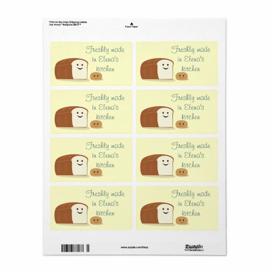 Etiket voor leesbewerking, vers (Full Sheet)