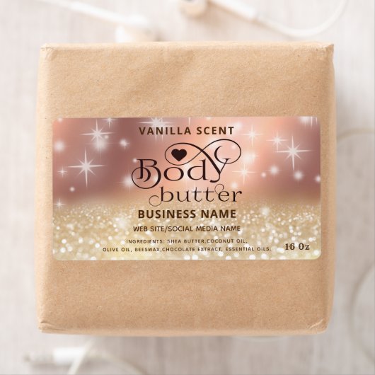 Etiket voor luxe glitterige mousserende carrosseri (Insitu)