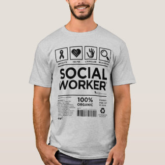 Etiket voor maatschappelijk werkers t-shirt