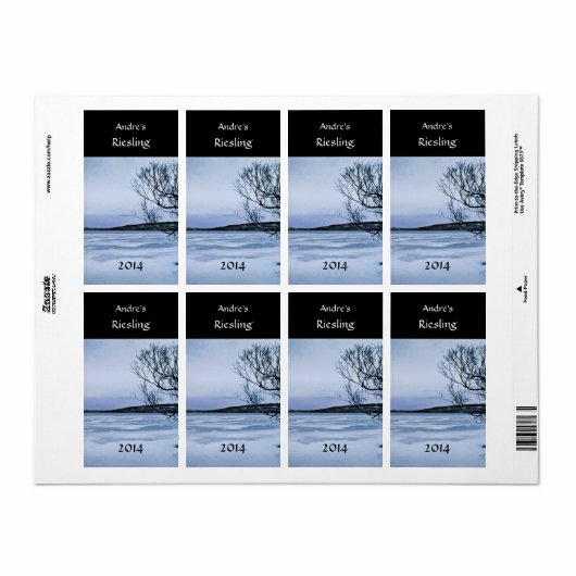 Etiket voor meer wijn, bevroren (Full Sheet)