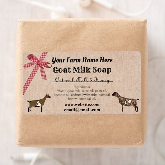 Etiket voor melk van de soort Burlap en gegiste ge (Insitu)