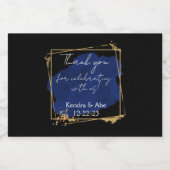 Etiket voor mini-flesje voor bruiloft (Enkel label)